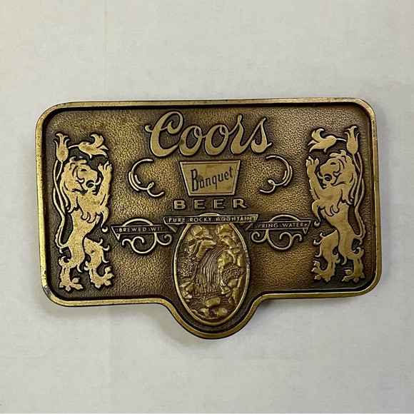 Coors Accessories Vintage 97s Coors Banquet Beer Belt Buckle 4 X 2 Perfect For Halloween